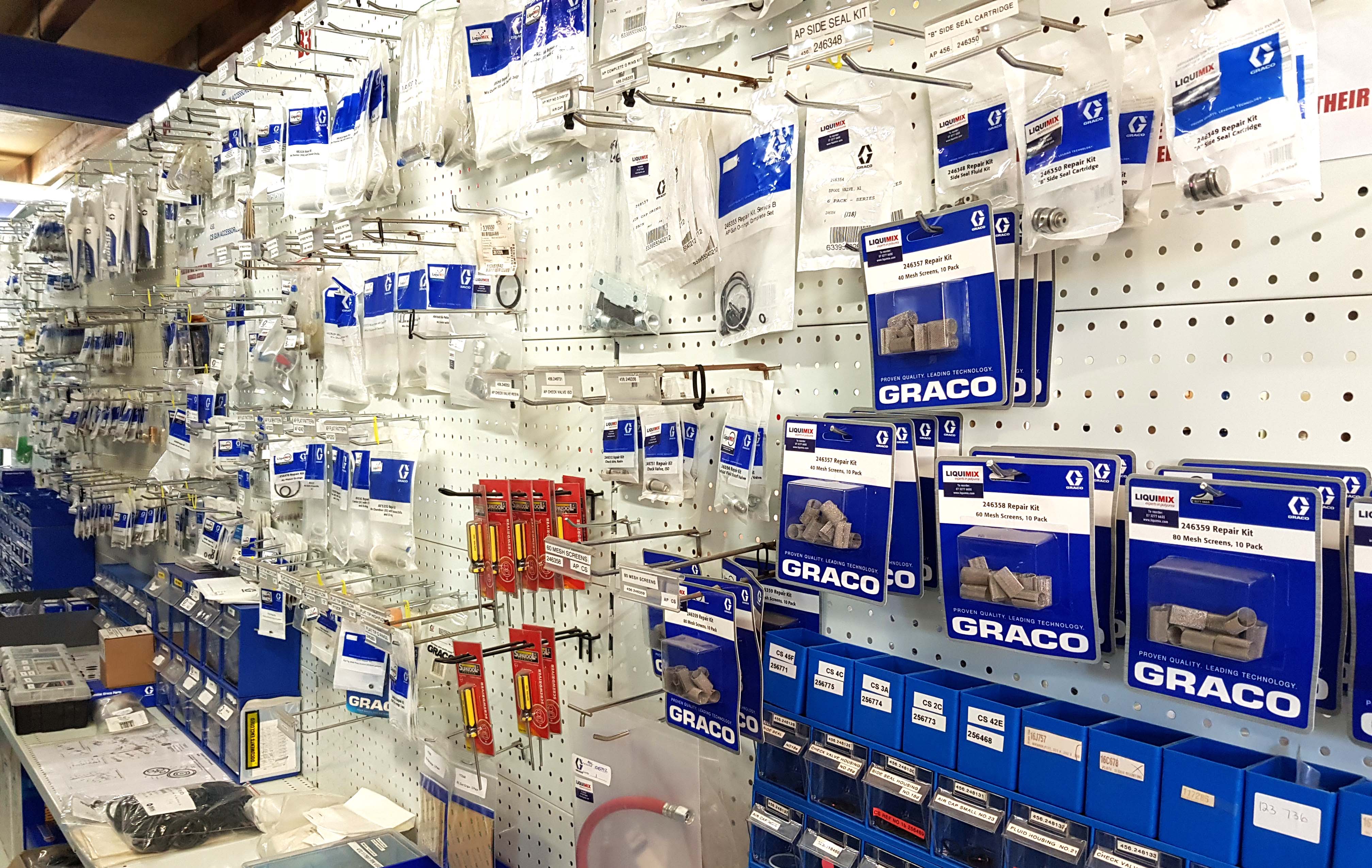 LiquiMix Shop stocks the largest range of spare Graco parts